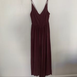 Plum color flowy jumpsuit